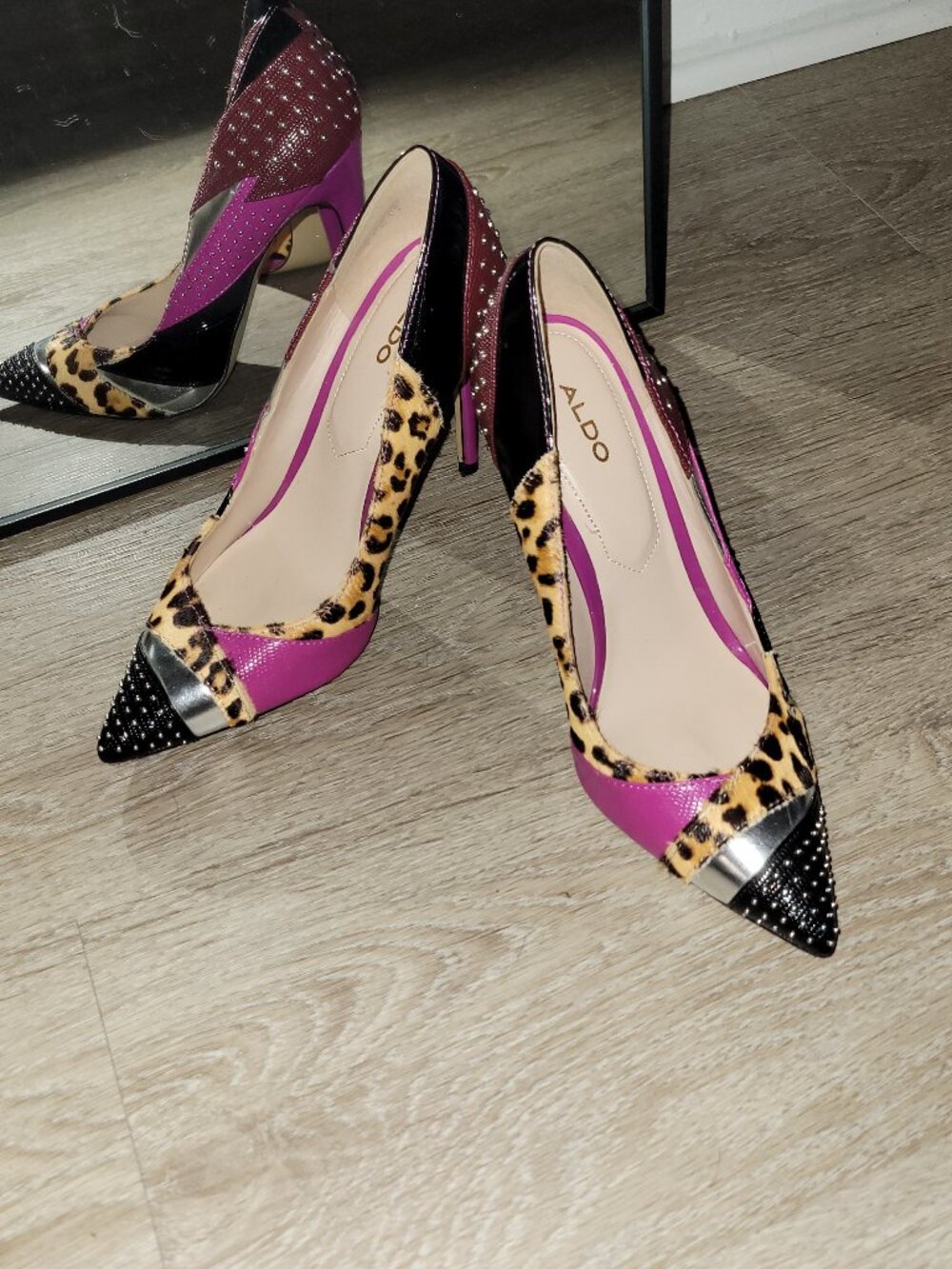 ALDO size 6 safari patchwork pumps
